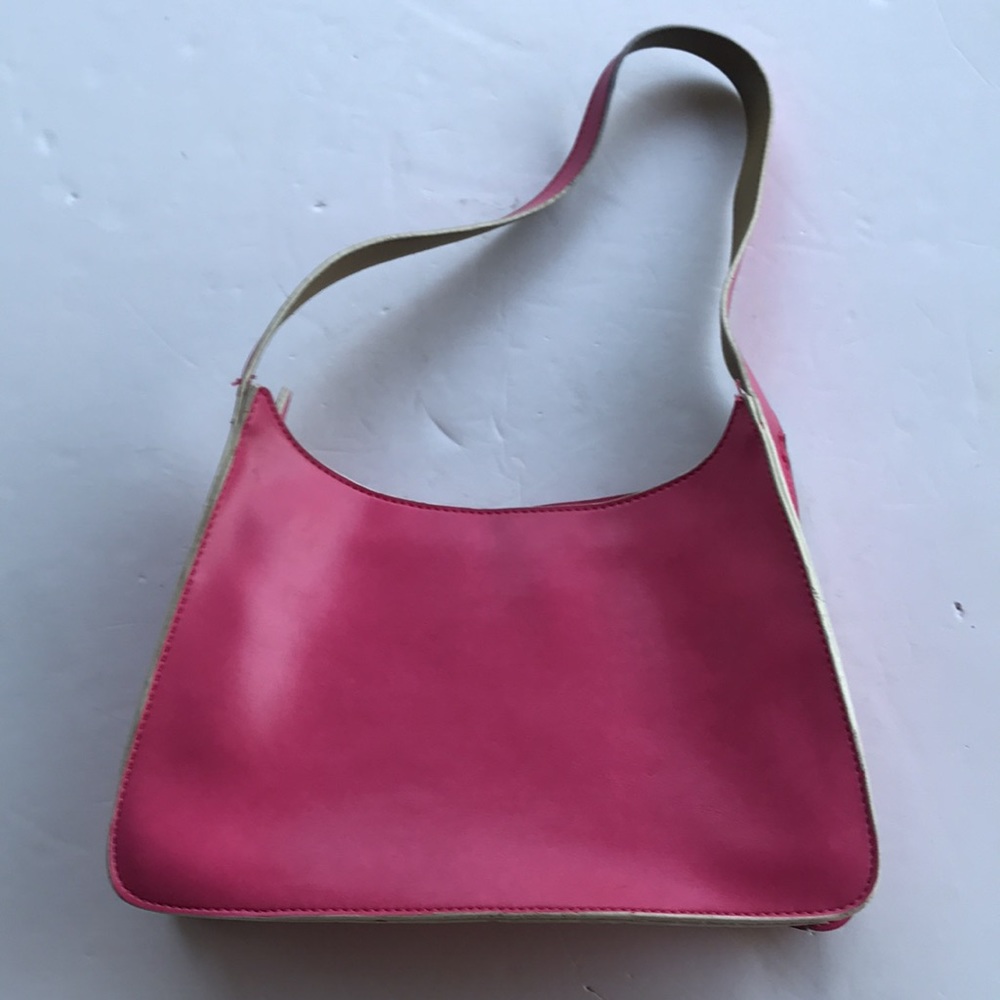 Y2K Vintage Barbie Pink Girly Soho Flap Shoulder Bag Preppy Purse Vegan Mob Wife - Picture 10 of 17